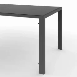 Salon de jardin table 190 cm et 8 chaises empilables bleu canard*IDMarket Sale