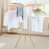 Séchoir à linge à rayons rotatif et pliable blanc et bois*IDMarket Outlet