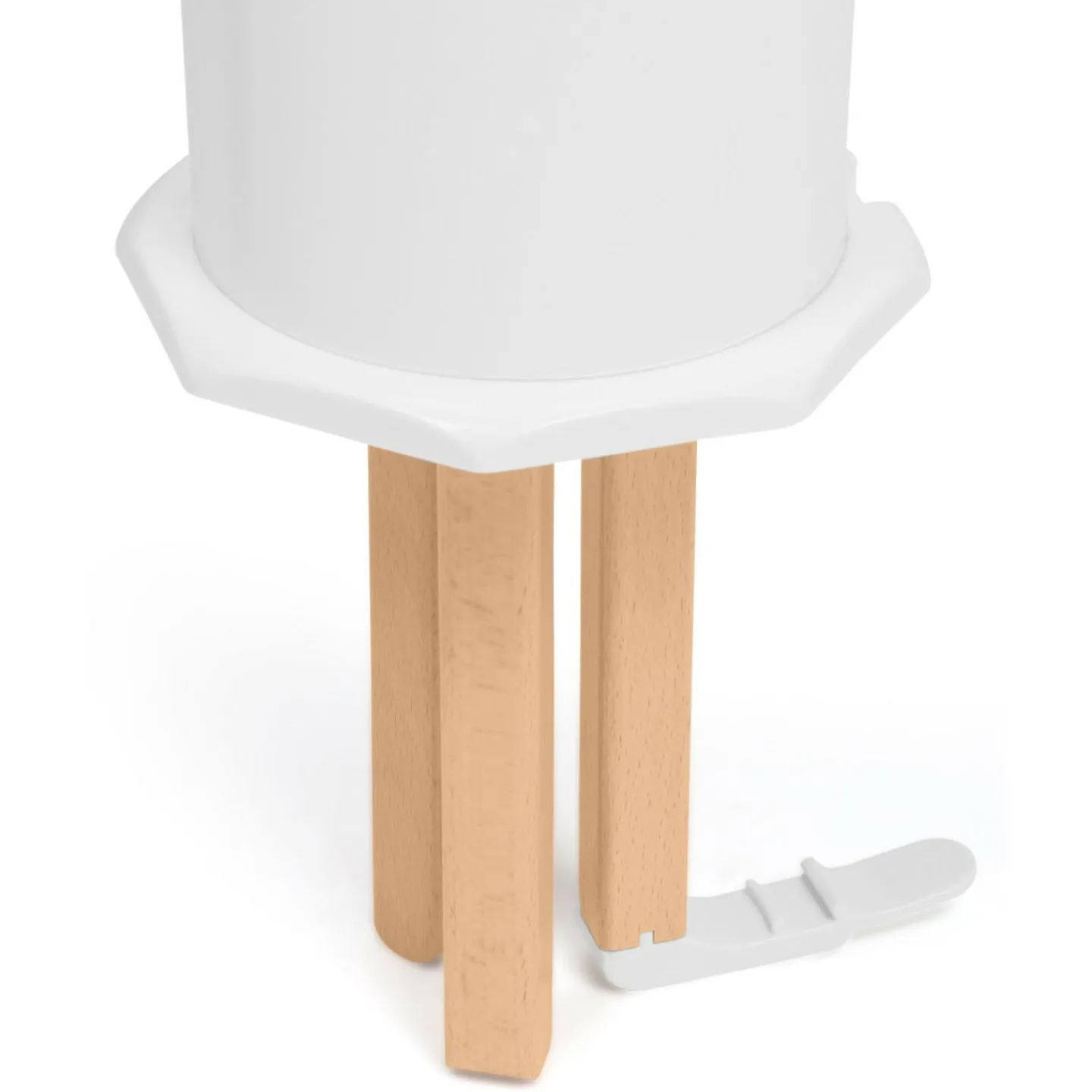 Séchoir à linge à rayons rotatif et pliable blanc et bois*IDMarket Outlet