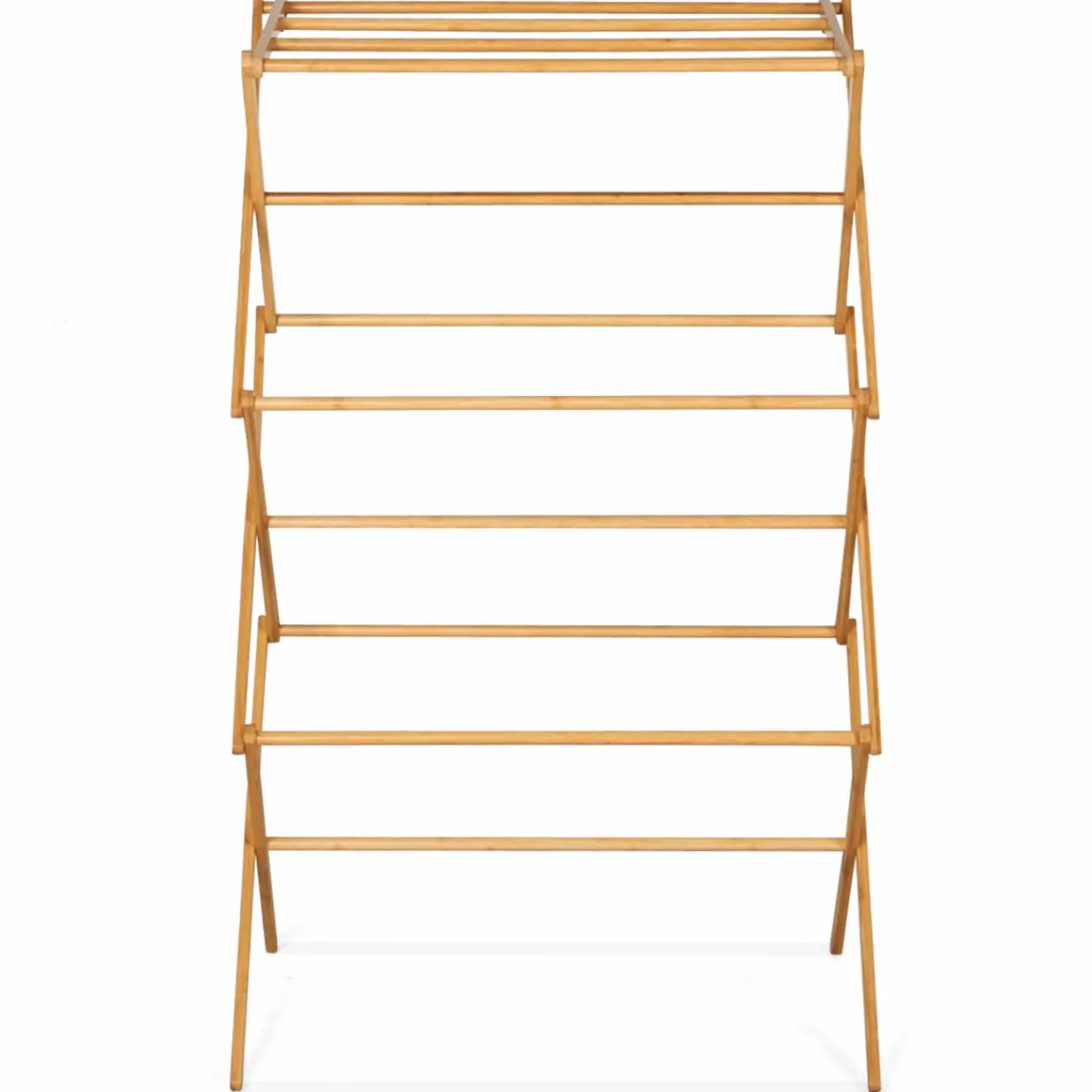 Séchoir à linge accordéon en bambou*IDMarket Discount