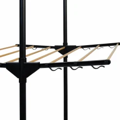 Séchoir à linge couleur noir et aspect bois*IDMarket