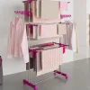 Séchoir à linge en acier peint couleur prune*IDMarket New
