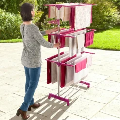 Séchoir à linge en acier peint couleur prune*IDMarket New