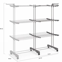 Séchoir à linge pliable extensible 40M gris 3 niveaux*IDMarket Sale