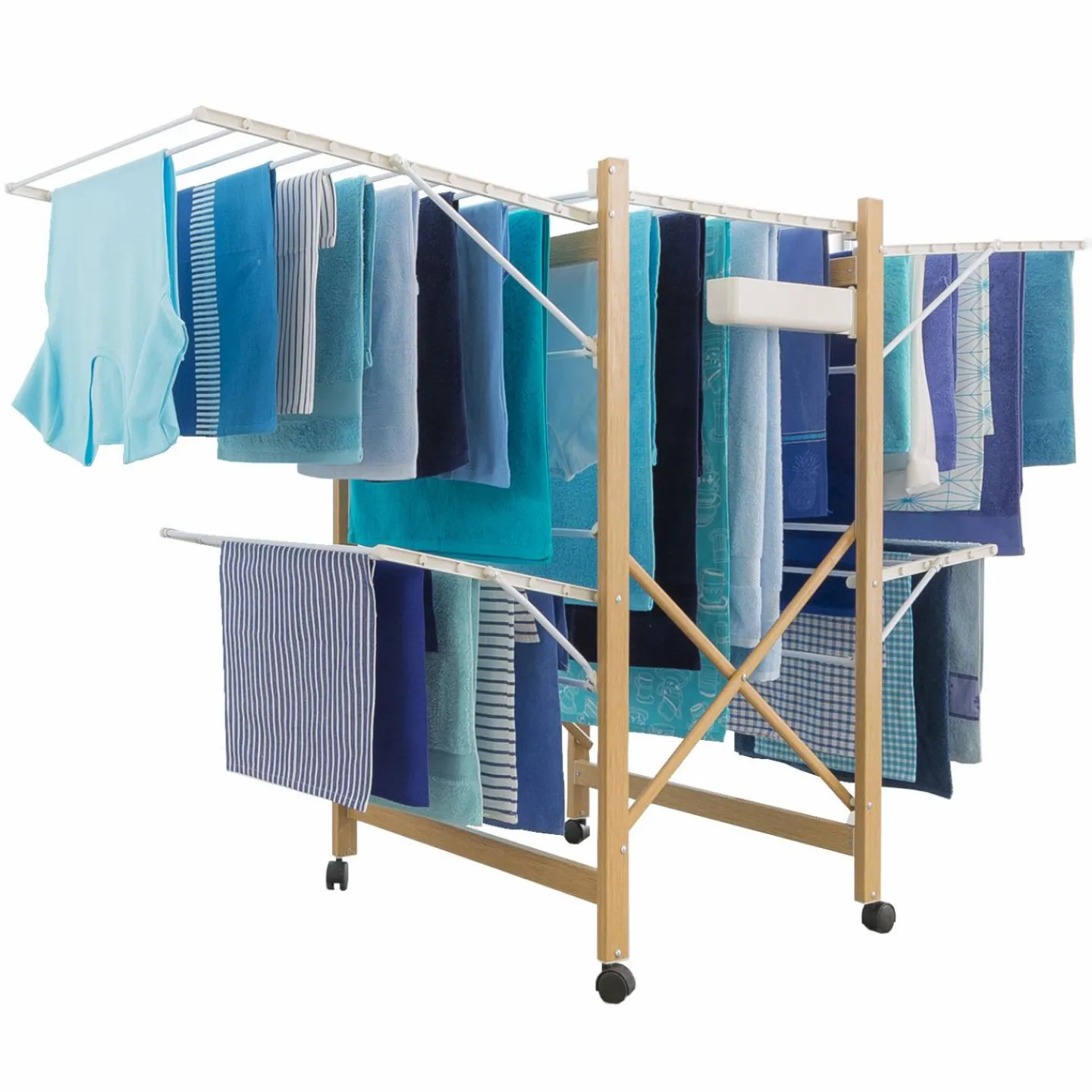 Séchoir design imitation bois pliable*IDMarket Online