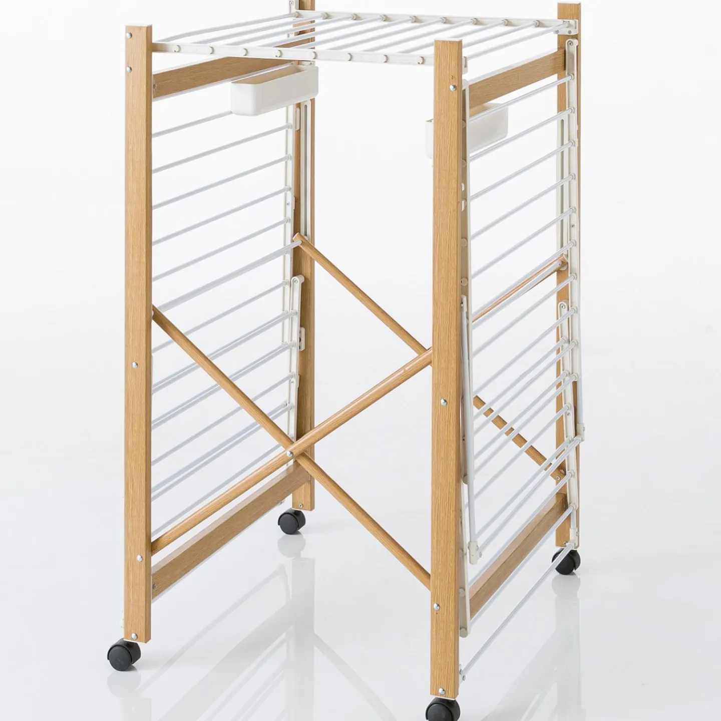 Séchoir design imitation bois pliable*IDMarket Online