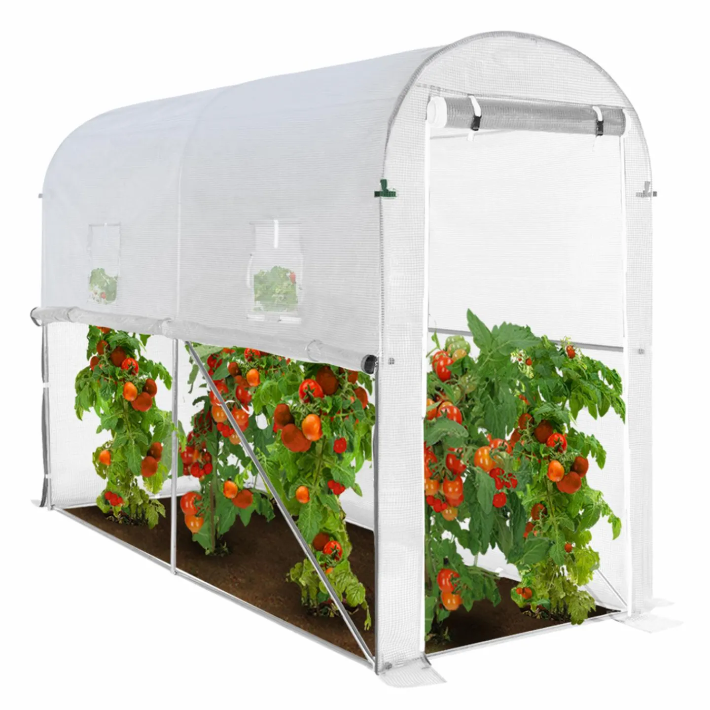 Serre à tomates 3 m² 3 x 1 x 2 m blanche*IDMarket