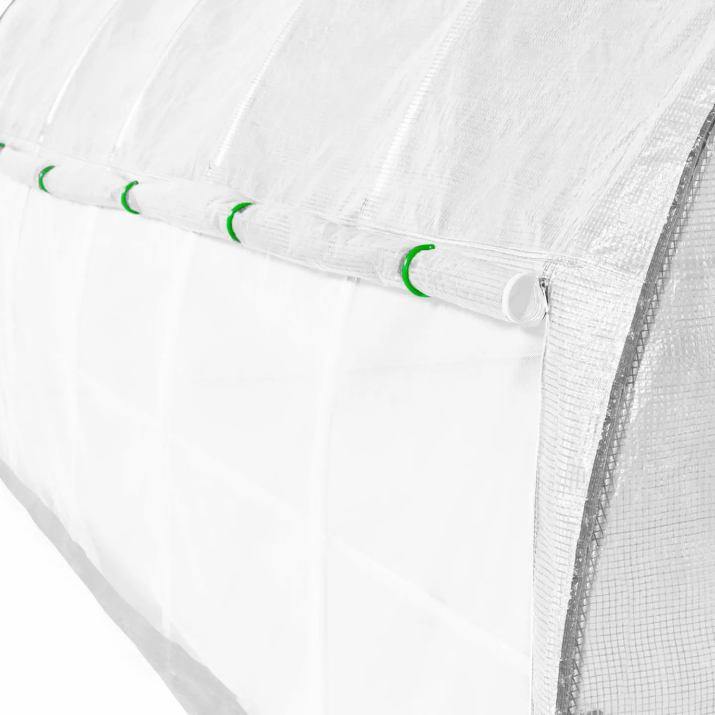 Serre de jardin blanche 18 m² avec 2 côtés relevables 6x3x2m*IDMarket Outlet