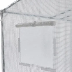 Serre de jardin blanche avec porte et fenêtres relevables*IDMarket Sale