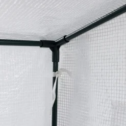 Serre de jardin blanche avec porte et fenêtres relevables*IDMarket Sale