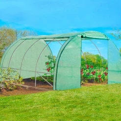 Serre de jardin verte 12 m² 4x3 m*IDMarket Discount