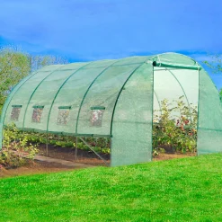 Serre de jardin verte 12 m² 4x3 m*IDMarket Discount