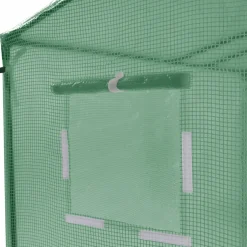 Serre de jardin verte avec porte et fenêtres relevables*IDMarket Best