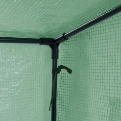 Serre de jardin verte avec porte et fenêtres relevables*IDMarket Best