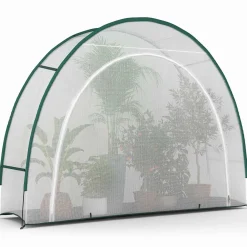 Serre d'hivernage balcon et terrasse 300x80x220 cm en demi lune*IDMarket Online