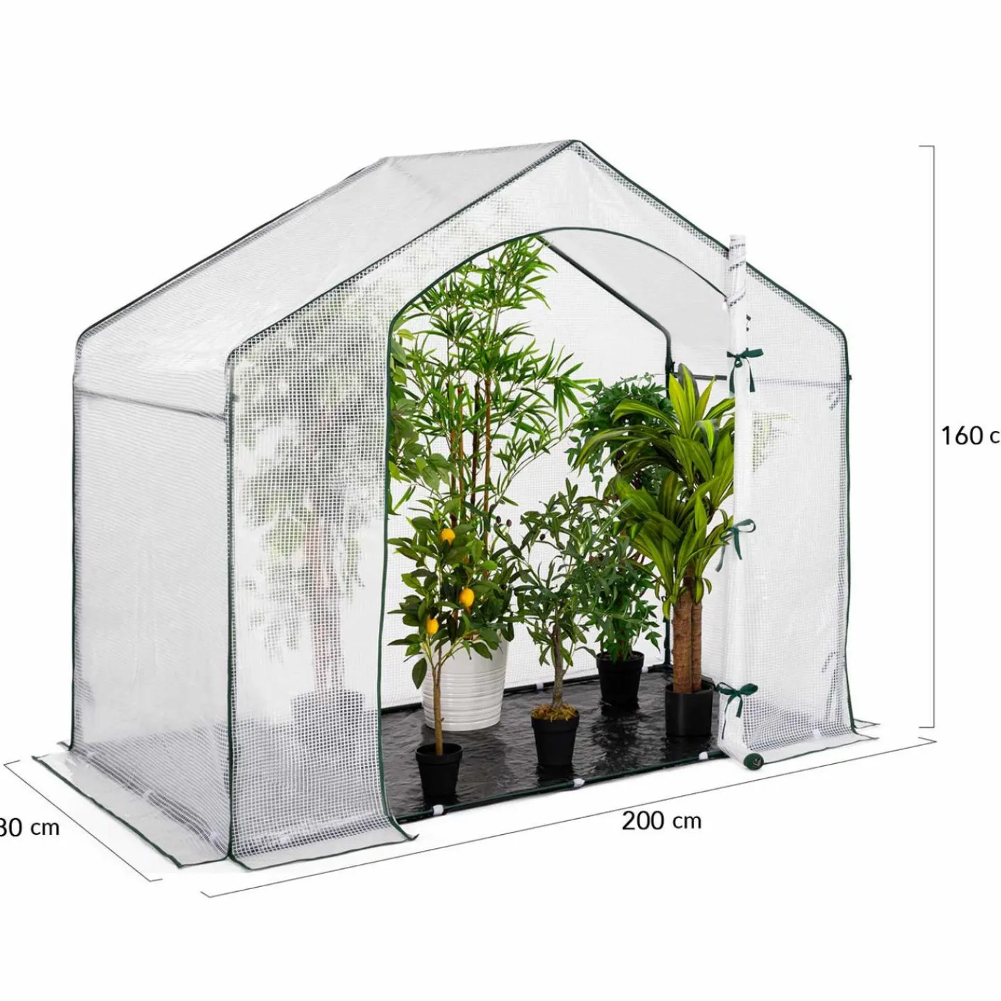 Serre d'hivernage forme de maison pour balcon et terrasse*IDMarket Outlet