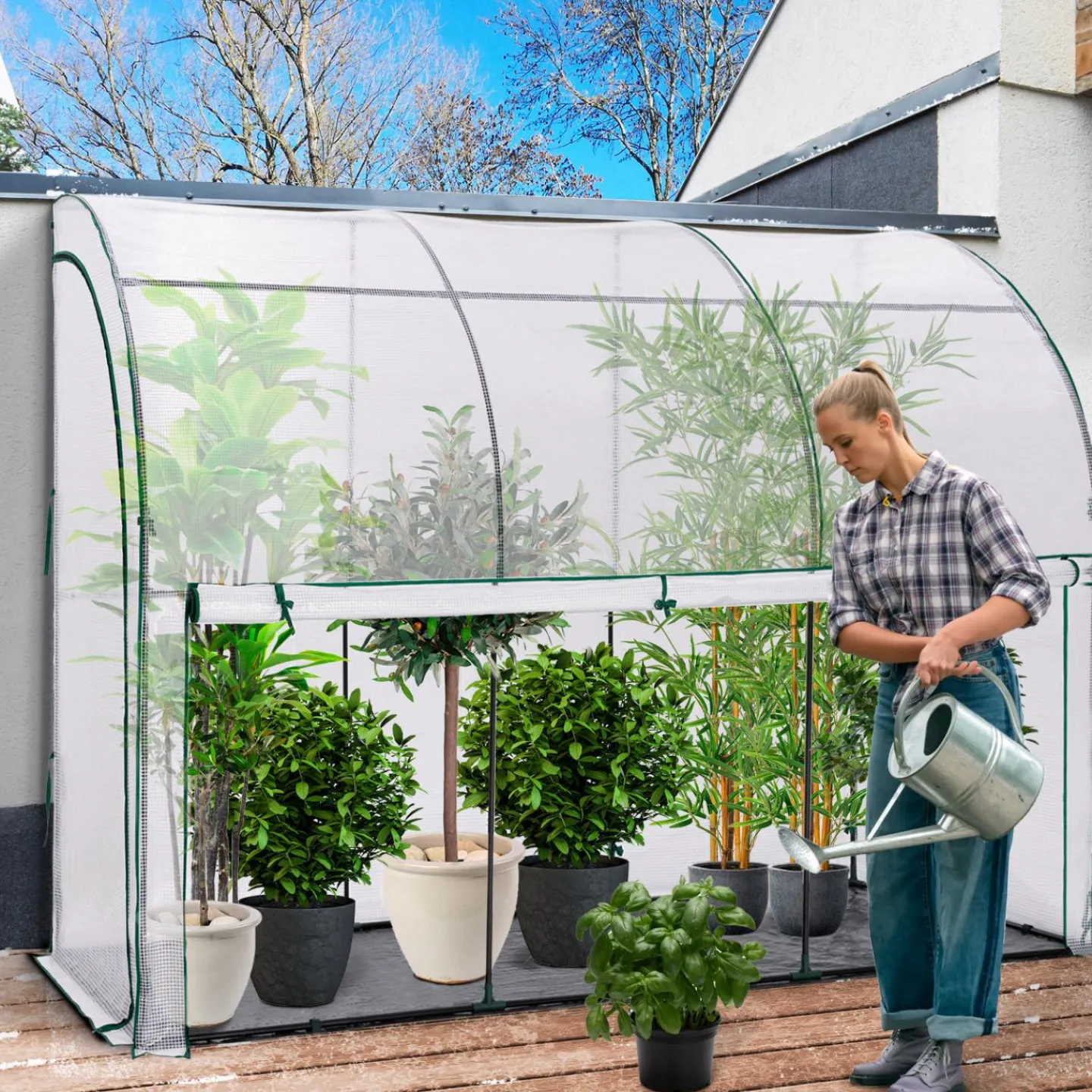 Serre murale pour hivernage des plantes*IDMarket Outlet