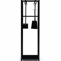 Serviteur range bûche intérieur en acier noir*IDMarket Online