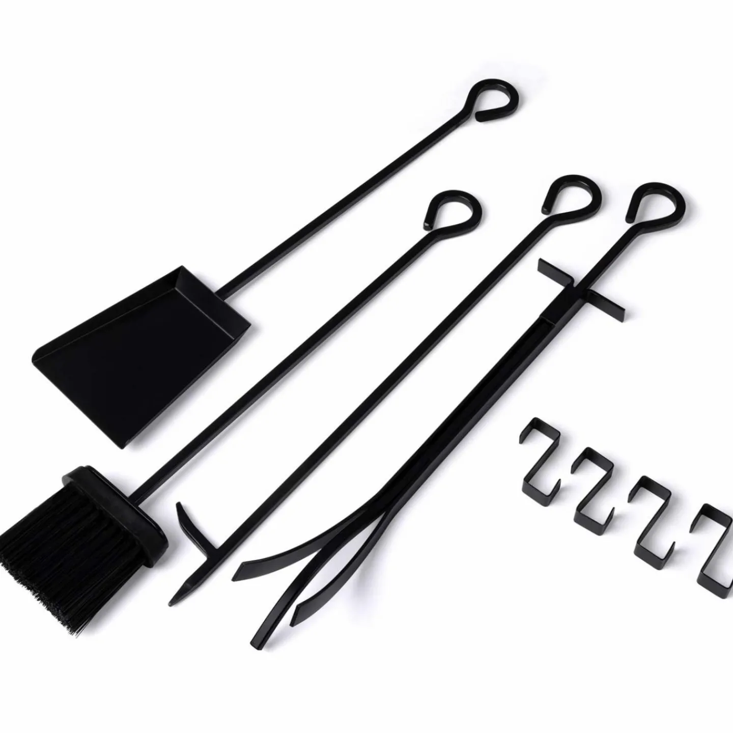 Serviteur range bûche intérieur en acier noir*IDMarket Online