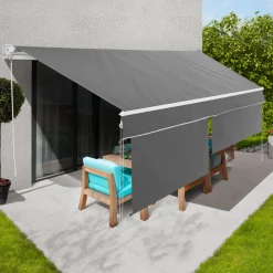 Store banne gris anthracite 4x3 m*IDMarket Clearance