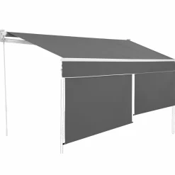 Store banne 3x2 m enroulable gris anthracite*IDMarket Discount