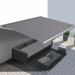 Store banne 3,80x3 m gris anthracite*IDMarket New