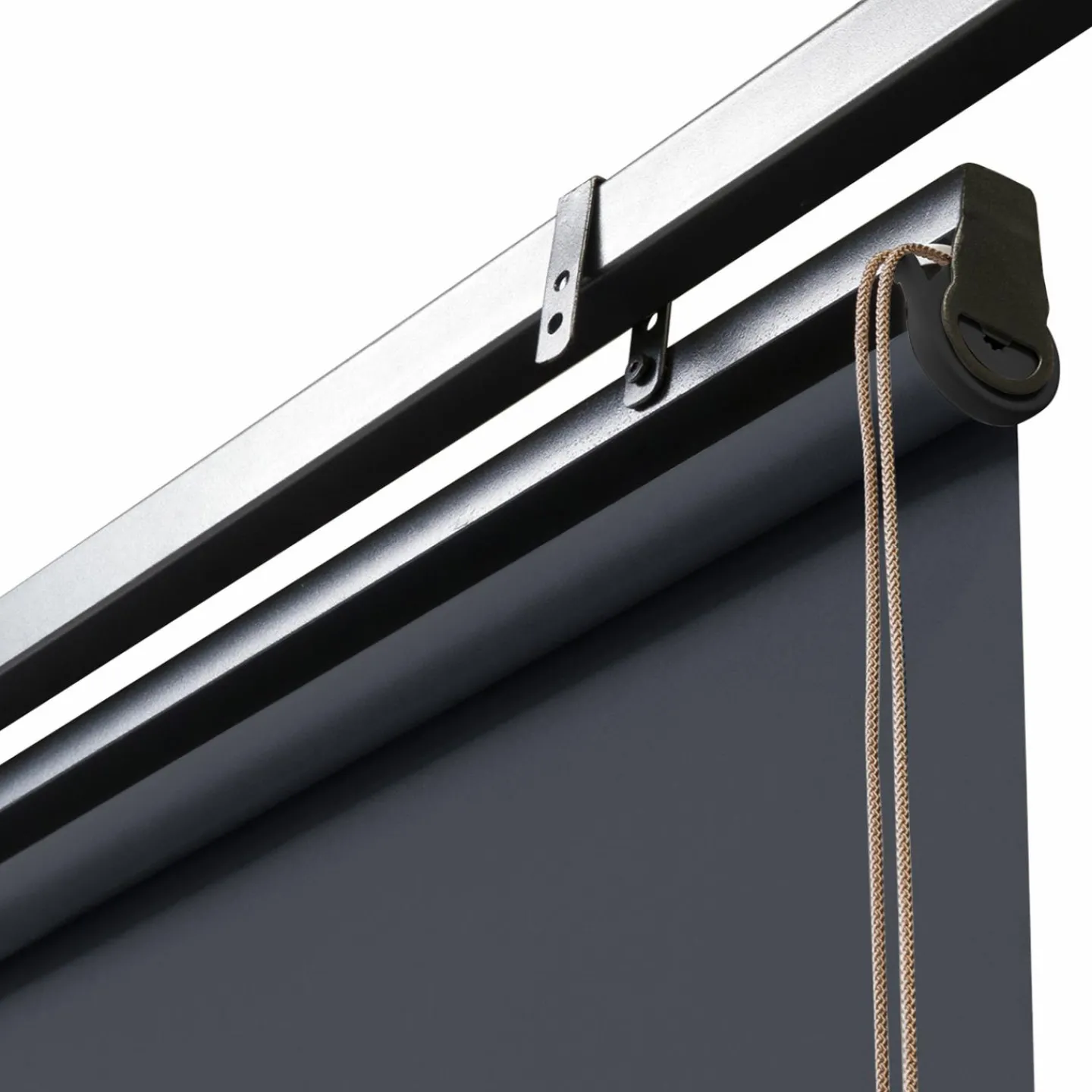 Store enrouleur vertical gris pour pergola*IDMarket Best