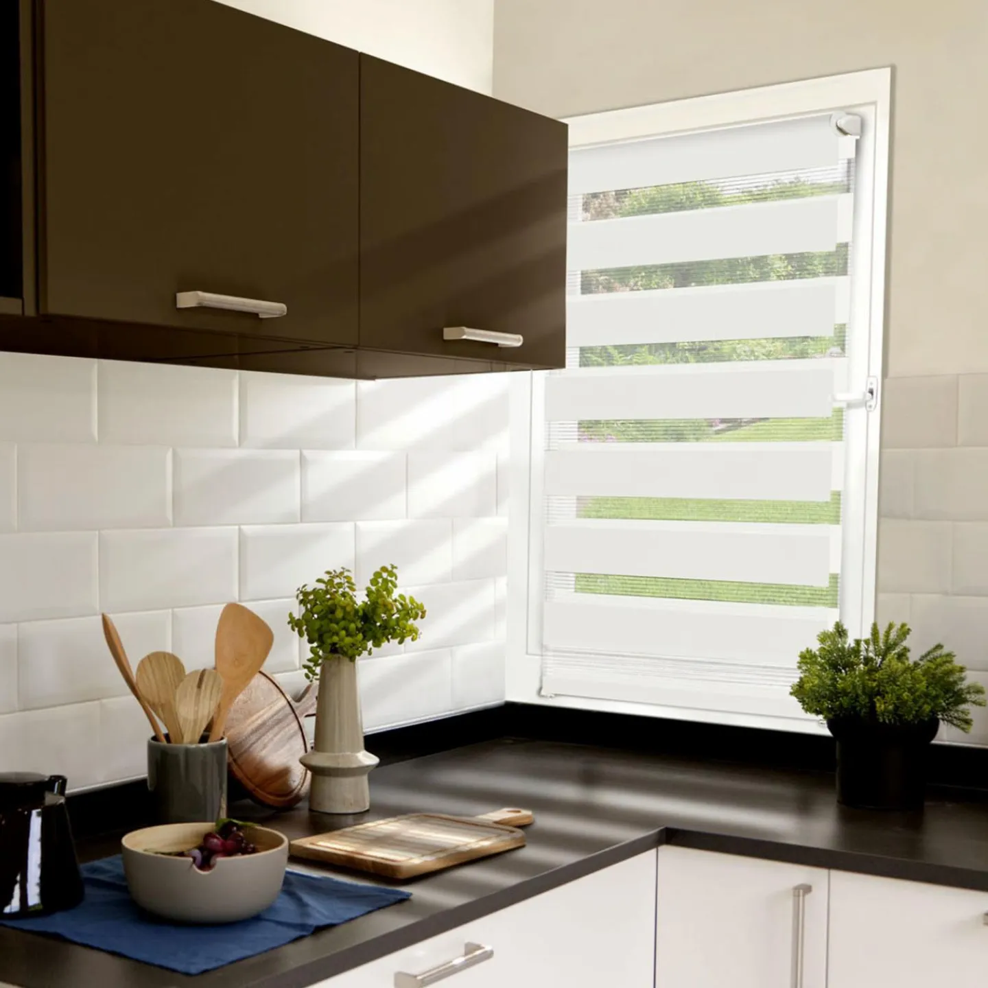 Store jour nuit blanc 50 x 150 cm*IDMarket New