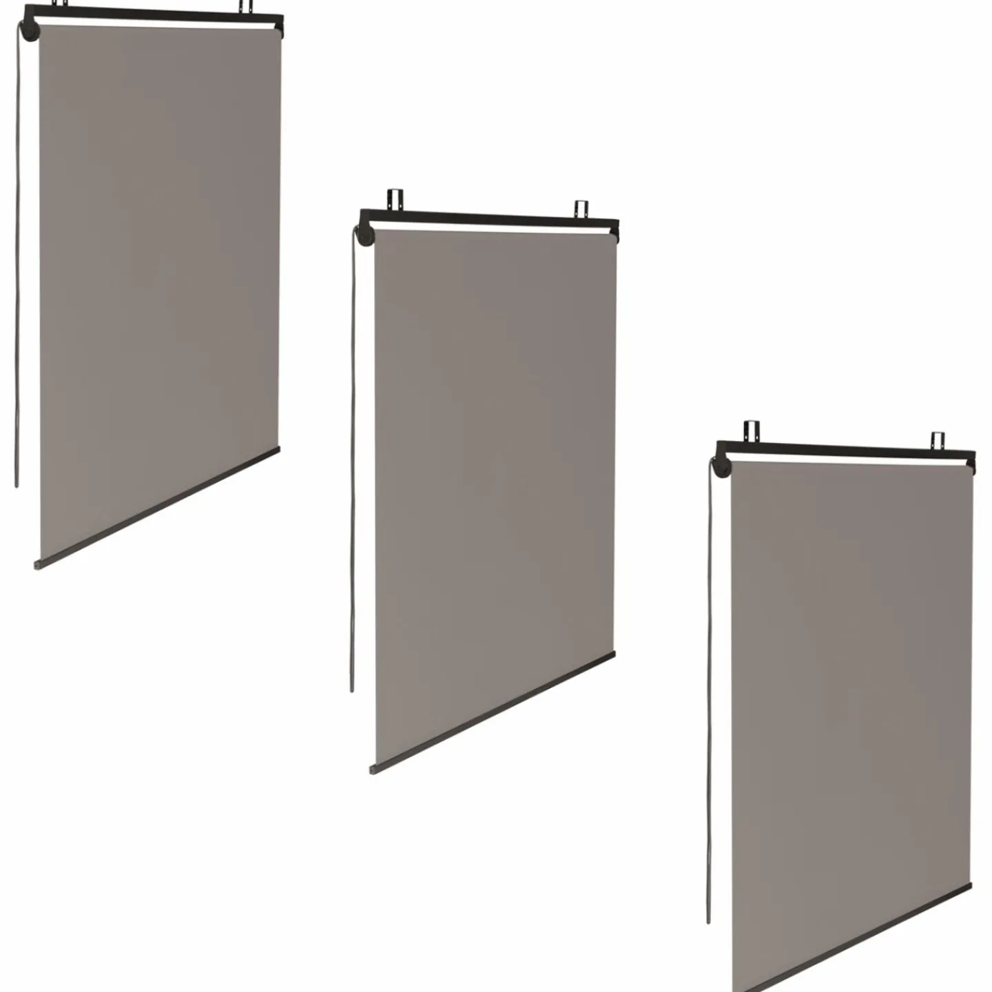 Stores enrouleurs verticaux pour pergola couleur taupe*IDMarket New