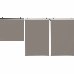 Stores enrouleurs verticaux pour pergola couleur taupe*IDMarket New