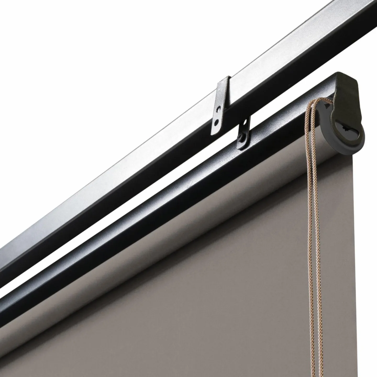 Stores enrouleurs verticaux pour pergola couleur taupe*IDMarket New