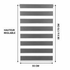 Stores jour nuit blancs 55x 170 cm*IDMarket Best