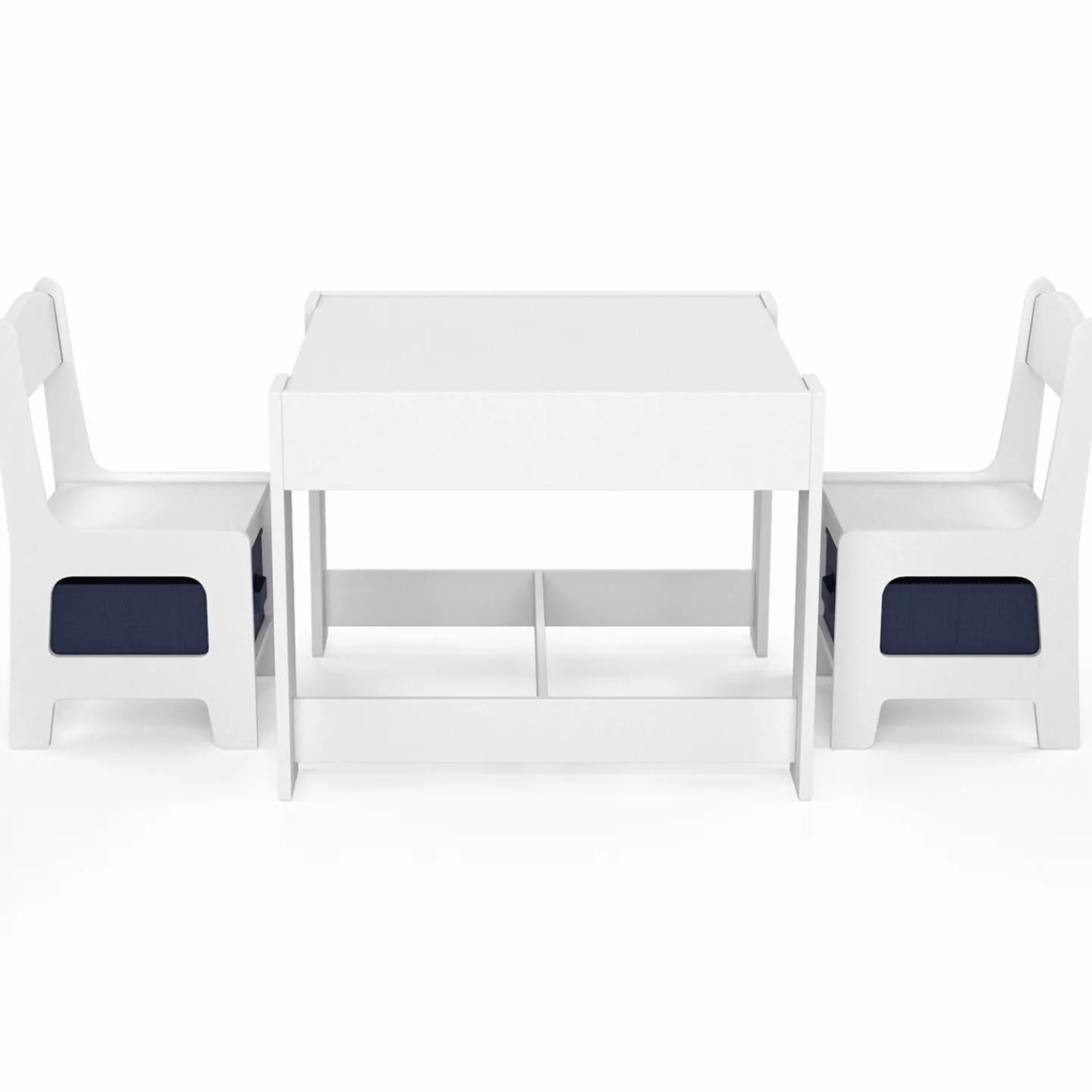 Table à dessin pour enfant avec 2 chaises et bacs de rangement*IDMarket