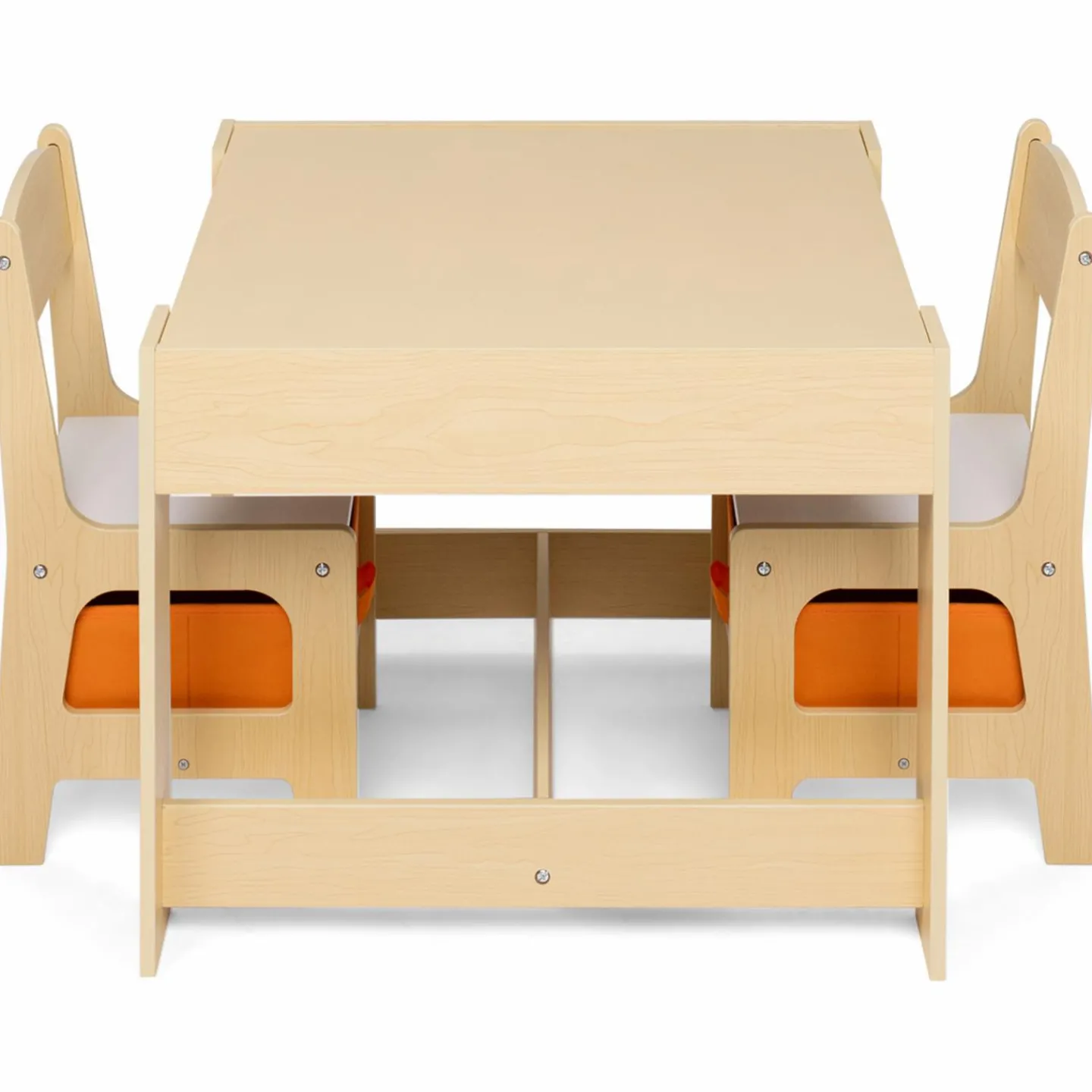 Table à dessin réversible pour enfant avec 2 chaises et bacs de rangement*IDMarket Discount