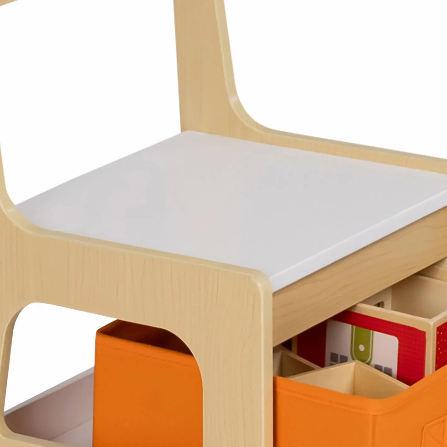 Table à dessin réversible pour enfant avec 2 chaises et bacs de rangement*IDMarket Discount