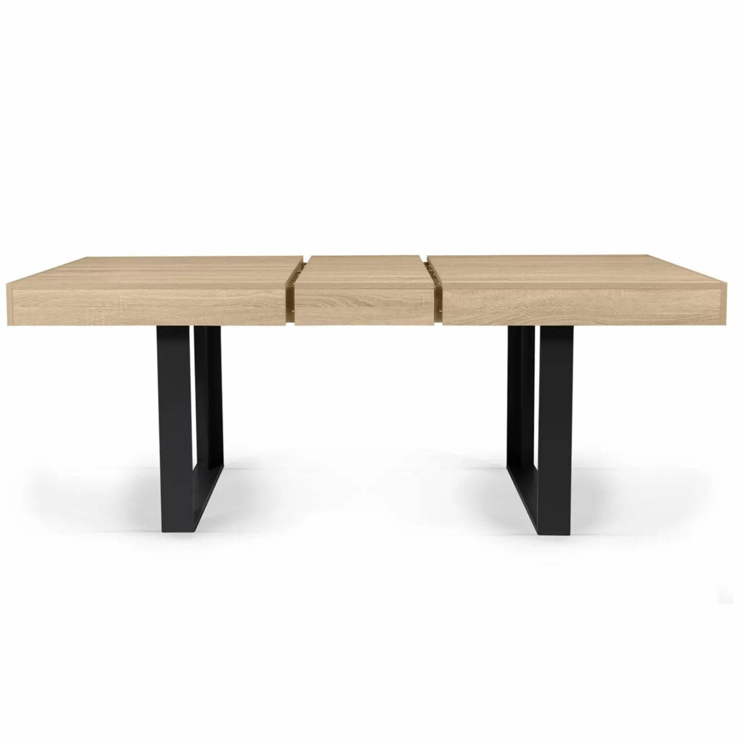 Table à manger 4 à 8 personnes bois et noir*IDMarket Outlet