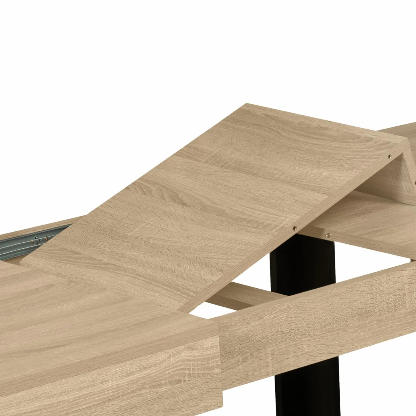 Table à manger 4 à 8 personnes bois et noir*IDMarket Outlet