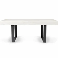 Table à manger 4 à 8 personnes bois gris et pieds gris foncé*IDMarket Hot
