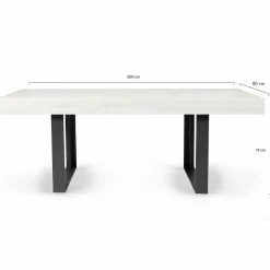 Table à manger 4 à 8 personnes bois gris et pieds gris foncé*IDMarket Hot