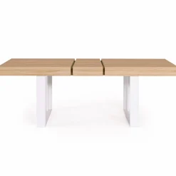 Table à manger 6 à 10 personnes bois et blanc*IDMarket Online
