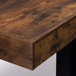 Table à manger 200 cm 10 personnes bois effet vieilli et noir*IDMarket Discount
