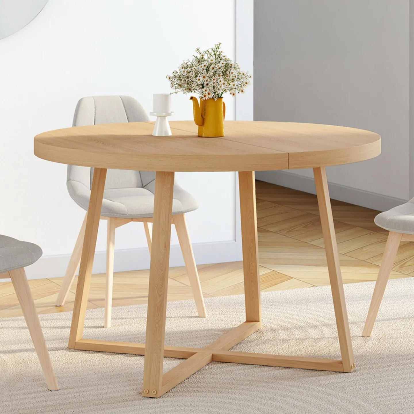 Table à manger 6 personnes en bois*IDMarket New