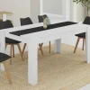 Table à manger 8 personnes blanche et noire*IDMarket Online