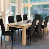 Table à manger 8 personnes hêtre et noire*IDMarket New
