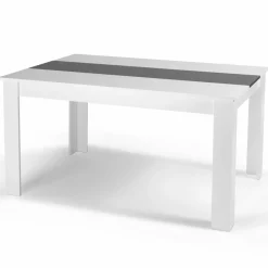 Table à manger 8 personnes blanche et grise*IDMarket Clearance