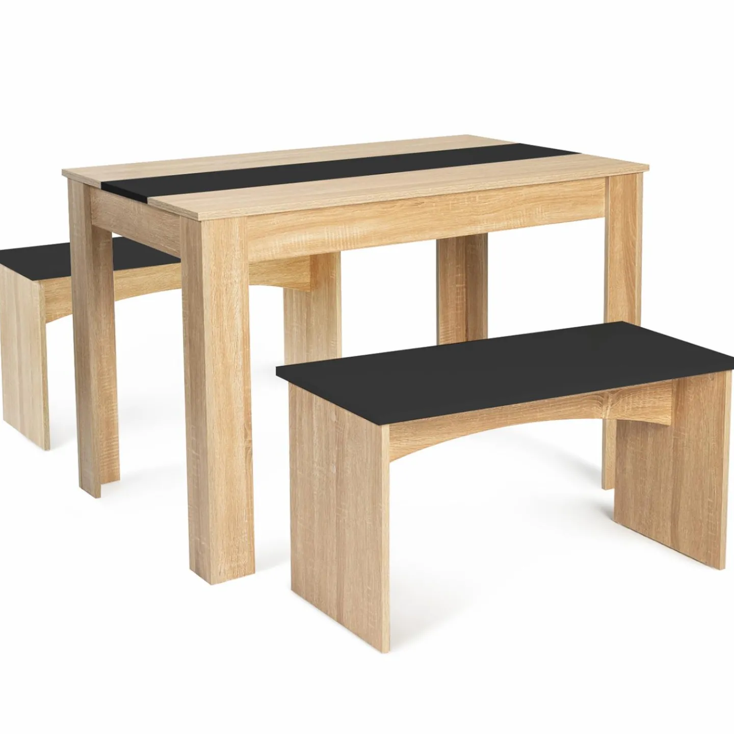 Table à manger avec banc en bois*IDMarket New