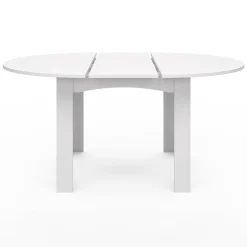 Table à manger blanche extensible ronde pour 4-8 personnes*IDMarket Discount