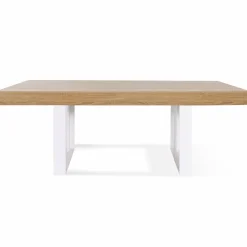 Table à manger bois 10 personnes pieds blancs*IDMarket New