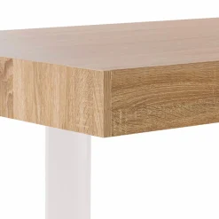 Table à manger bois 10 personnes pieds blancs*IDMarket New
