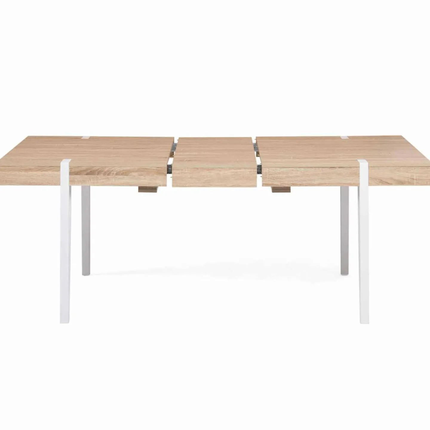 Table à manger bois clair extensible 6-10 personnes avec pied épingle*IDMarket New
